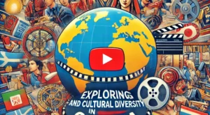 DALL·E 2025-01-09 19.37.00 – A vibrant and engaging YouTube thumbnail featuring a collage of iconic scenes from international movies that explore linguistic and cultural diversity