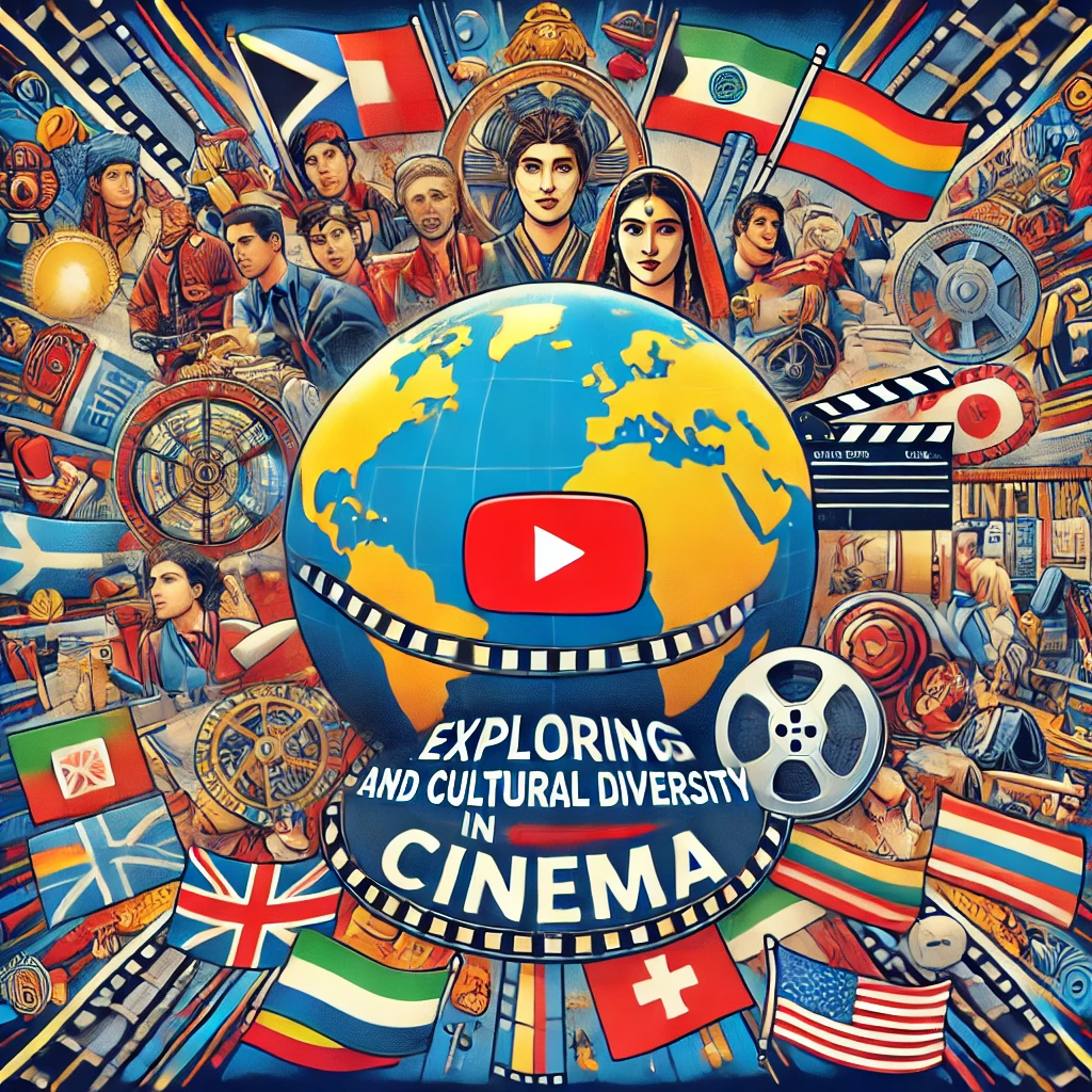 DALL·E 2025-01-09 19.37.00 – A vibrant and engaging YouTube thumbnail featuring a collage of iconic scenes from international movies that explore linguistic and cultural diversity