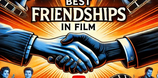 DALL·E 2025-01-09 21.21.49 – A visually striking YouTube thumbnail showcasing iconic friendship themes in cinema. The design includes two hands clasping together in the center, su