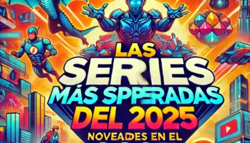 DALL·E 2025-01-10 16.50.06 – A vibrant and eye-catching thumbnail for a YouTube video titled ‘Las series más esperadas del 2025_ Novedades en el mundo del streaming.’ The design i